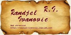 Ranđel Ivanović vizit kartica